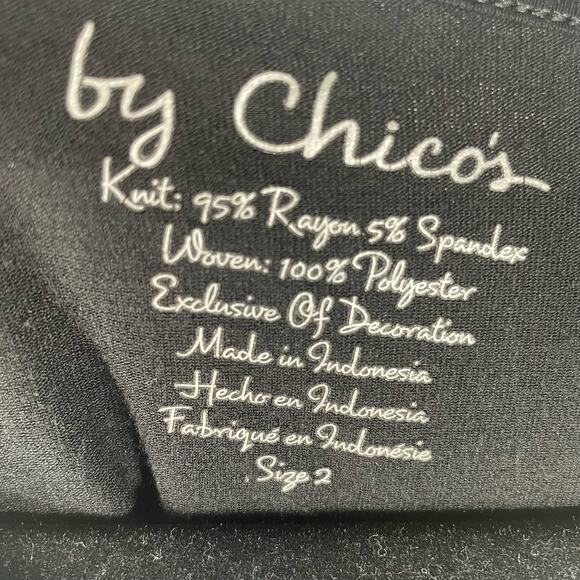 Chico's Blouse Tops Women's Size 2 Large Lace Printed Block Pattern Woven Aztec - Picture 6 of 8